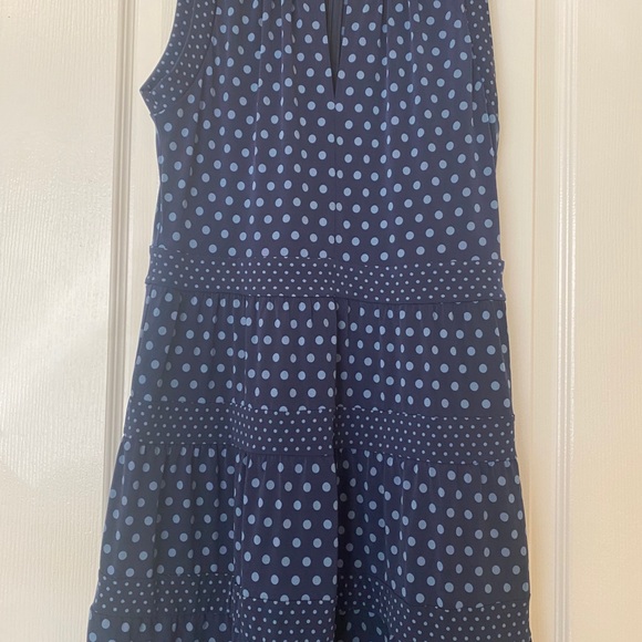 MICHAEL KORS Womens New Navy Polka Dot Sleeveless - Picture 10 of 11